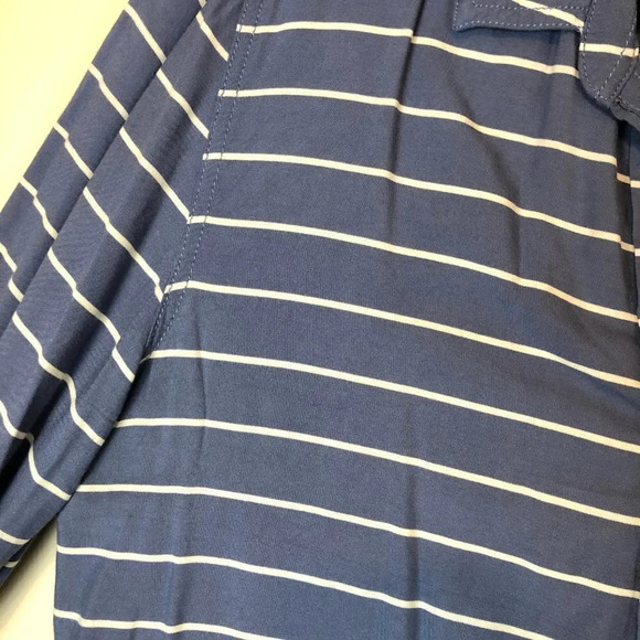BeachLunchLounge | Striped Button Down Blue Medium - Picture 3 of 5